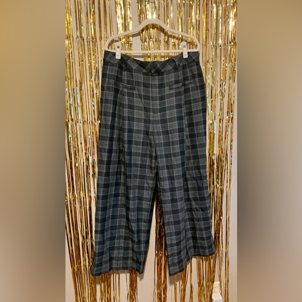 NWT Cider plaid wide leg pants